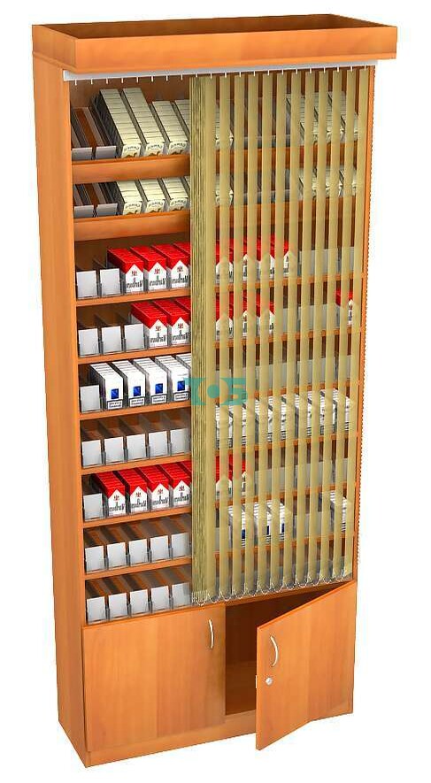 Стеллаж для сигарет №1 с акриловыми диспенсерами