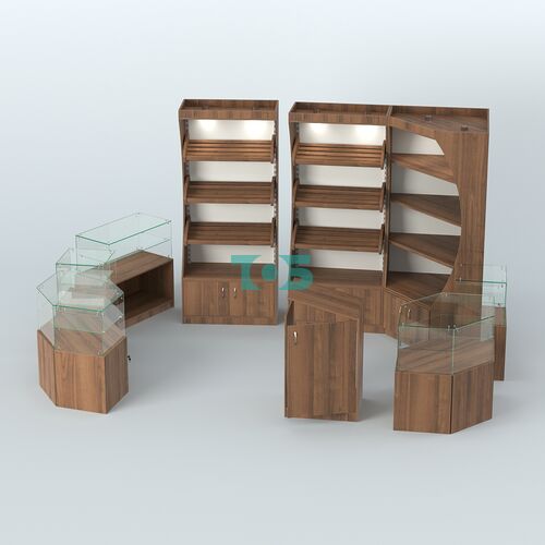 Угловой павильон с широкими прилавками для торговли хлебом и выпечкой №1