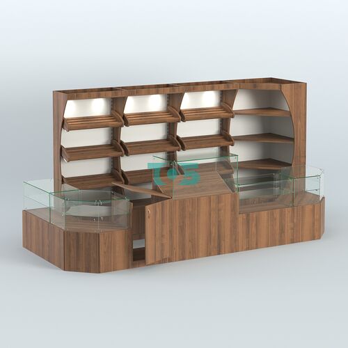 Угловой павильон со стеклянными прилавками для продажи хлеба и выпечки №3