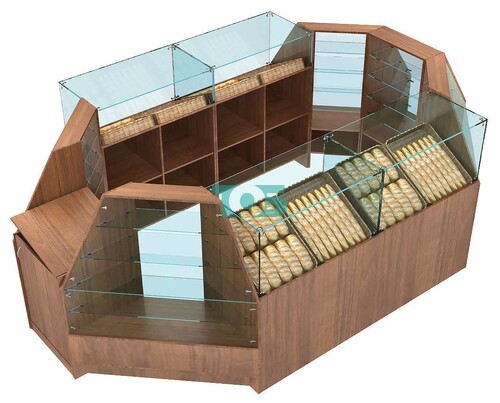 Островной павильон для торговли хлебом и выпечкой №4