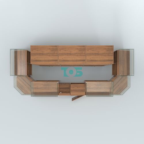 Пристенный павильон с прилавками и стеллажами для торговли хлебом и выпечкой №5