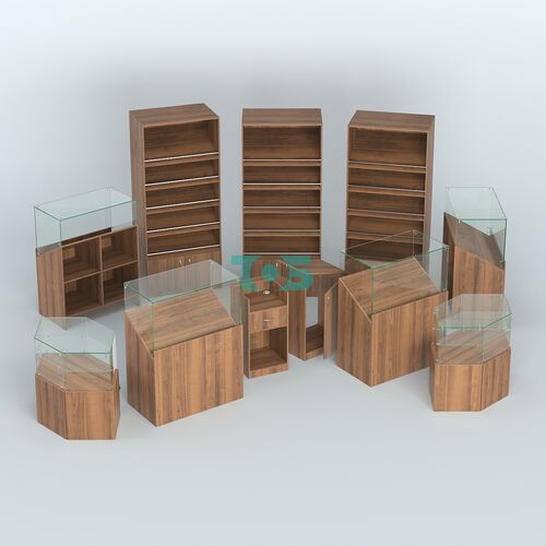 Пристенный павильон с прилавками и стеллажами для торговли хлебом и выпечкой №5