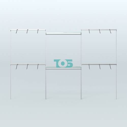 Neo Fix №2(С) с полками из стекла и пристенными поручнями (3600 мм)