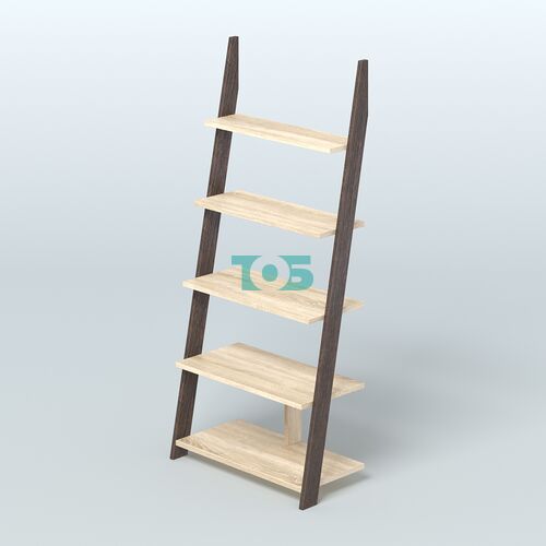 Торговая пристенная стойка ЛОФТ с пятью полками №1-950