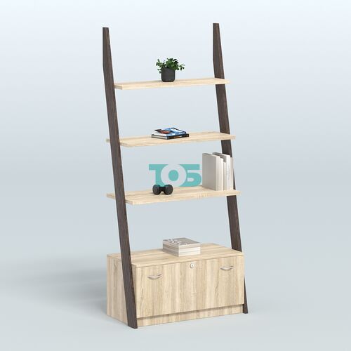 Торговая пристенная стойка ЛОФТ №2-950 с тремя полками и тумбой Т-16