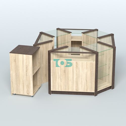 Торговый островок в стиле ЛОФТ с прозрачными фасадами №3 (4,72 кв.м)