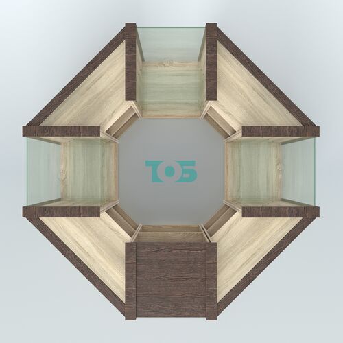 Торговый островок в стиле ЛОФТ с прозрачными фасадами №3 (4,72 кв.м)