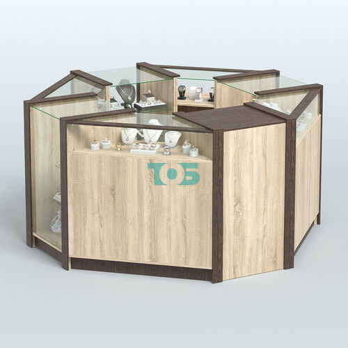 Торговый островок в стиле ЛОФТ с прозрачными фасадами №3 (4,72 кв.м)