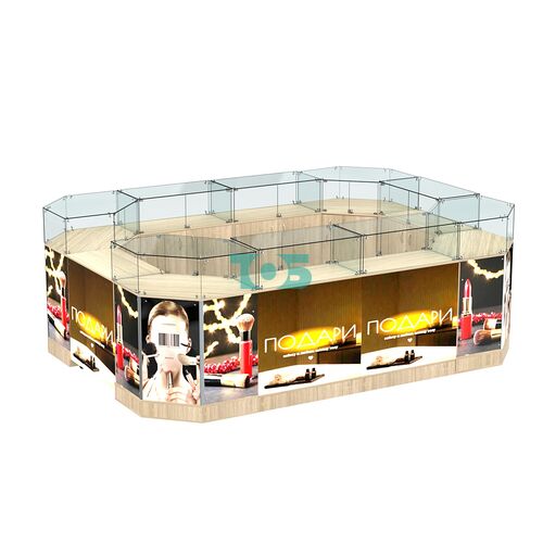 Торговый островок большой со световым коробом №3-1 (10,43 кв. м)
