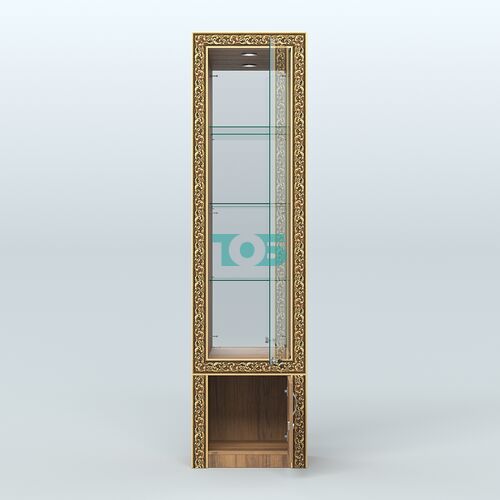 Витрина зеркальная с декором №ВБА-4