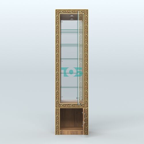 Витрина с декором и верхней подсветкой №ВБА-504