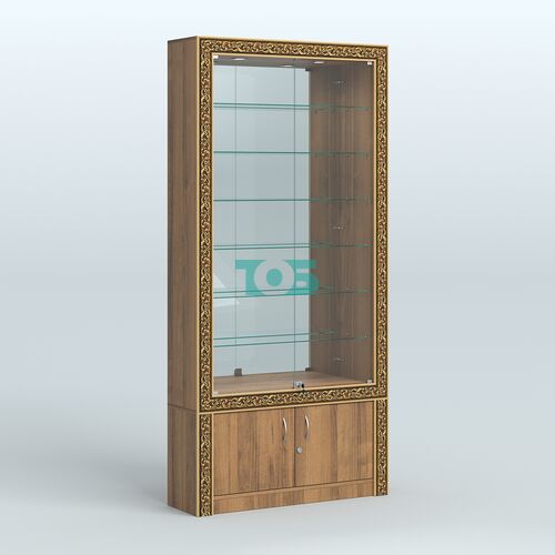 Витрина пристенная с декором №ВБА-32