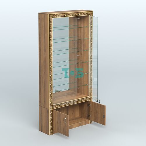 Витрина пристенная с декором №ВБА-32