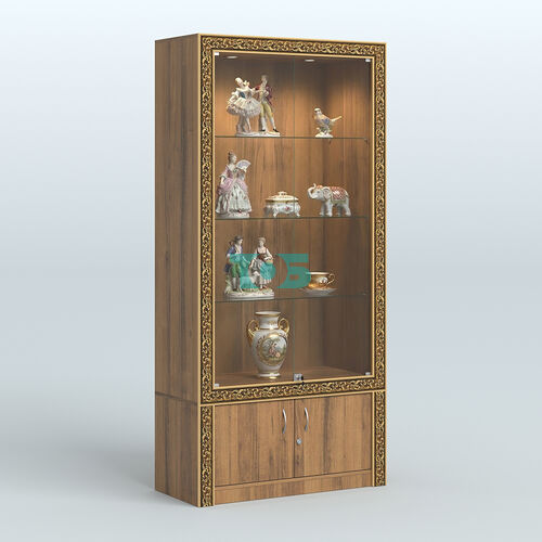 Витрина с декором и дверками №ВБА-1