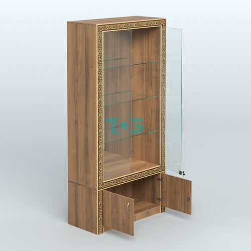 Витрина с декором и зеркалом №ВБА-3