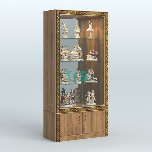 Витрина с декором и зеркалом №ВБА-3