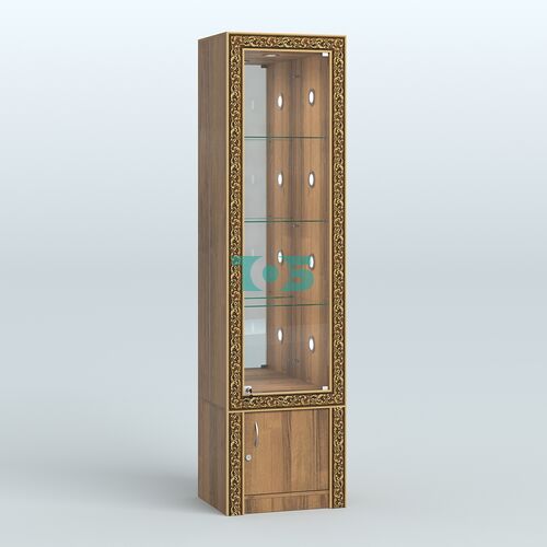 Витрина с декором и диодной подсветкой №ВБА-4С