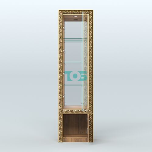 Витрина с декором и диодной подсветкой №ВБА-4С