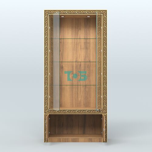 Витрина с декором и тумбой №ВБА-1С