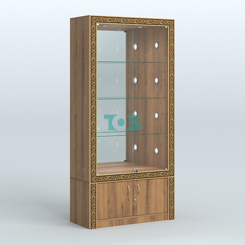 Витрина выставочная с декором №ВБА-3С