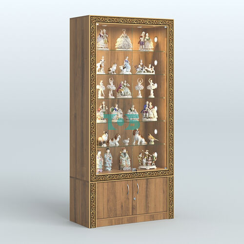 Витрина отдельно-стоящая с декором №ВБА-501С