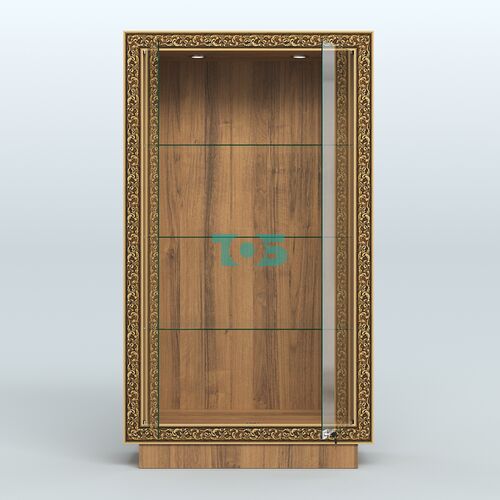 Низкая витрина с декором и верхней подсветкой НБА-5