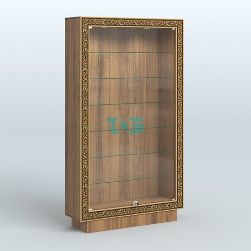 Низкая узкая витрина с декором НБА-9