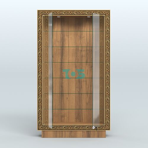 Низкая узкая витрина с декором НБА-9