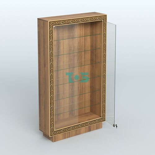 Низкая узкая витрина с декором НБА-9