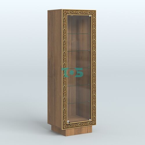 Низкая прямоугольная витрина с декором НБА-501