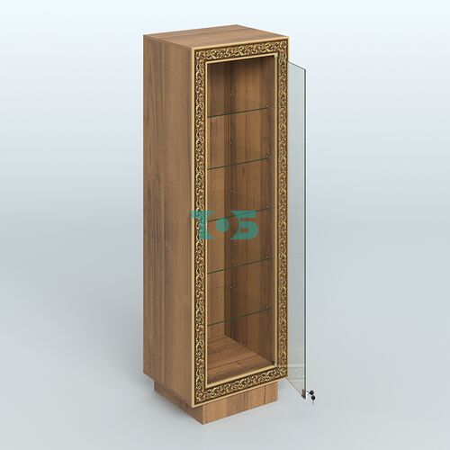 Низкая прямоугольная витрина с декором НБА-501