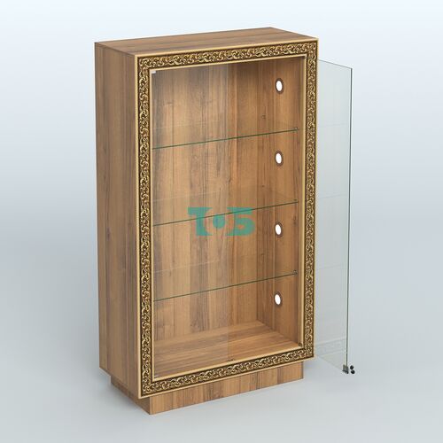 Низкая закрытая витрина с декором НБА-5С