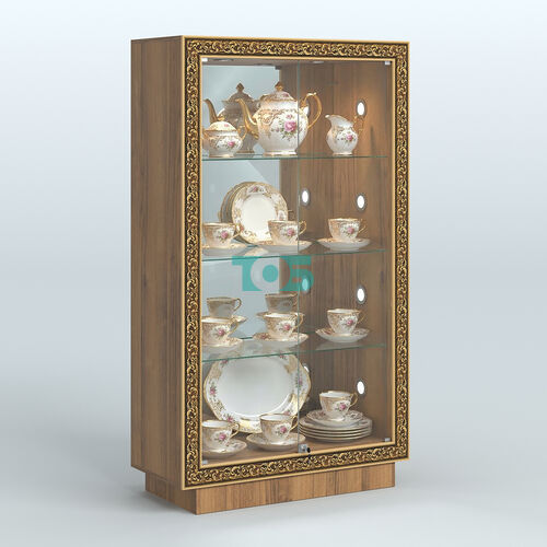 Низкая выставочная витрина с декором НБА-7С