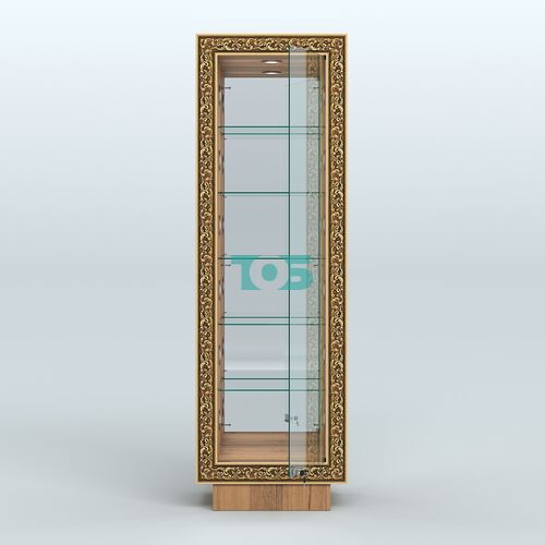 Низкая пристенная витрина с декором НБА-503С