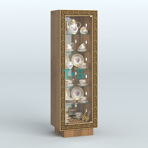 Низкая пристенная витрина с декором НБА-503С