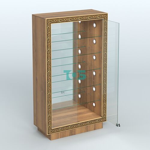 Низкая торговая витрина с декором НБА-507С