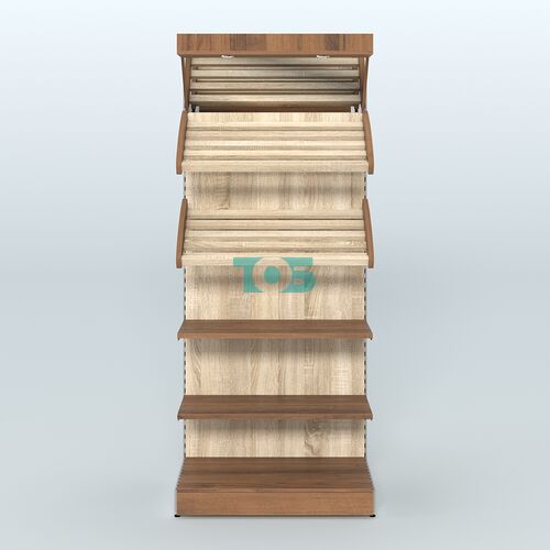 Стеллаж для хлеба и выпечки с полками - корзинами и фризом Феникс №12Ф