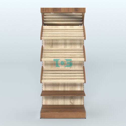 Стеллаж для хлеба и выпечки с полками - корзинами и фризом Феникс №3Ф