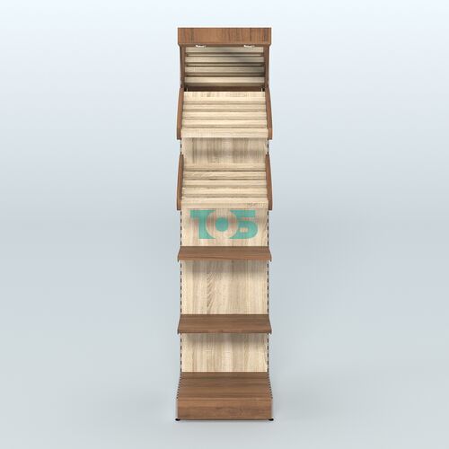 Стеллаж для хлеба и выпечки с полками - корзинами и фризом Феникс №15Ф