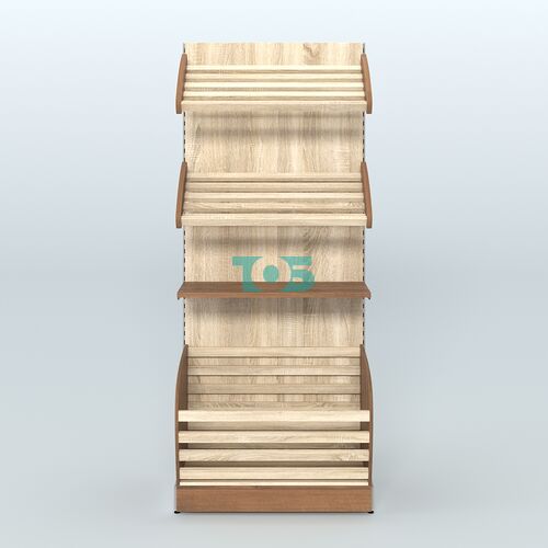 Стеллаж для хлеба и выпечки с нижней корзиной - накопителем Феникс №12К