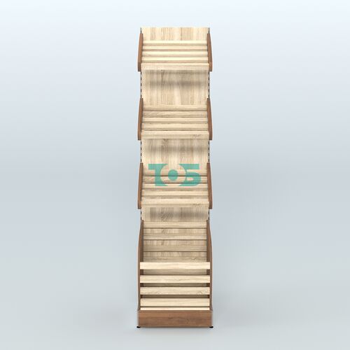 Малый стеллаж для хлеба и выпечки с нижней корзиной Феникс №4К