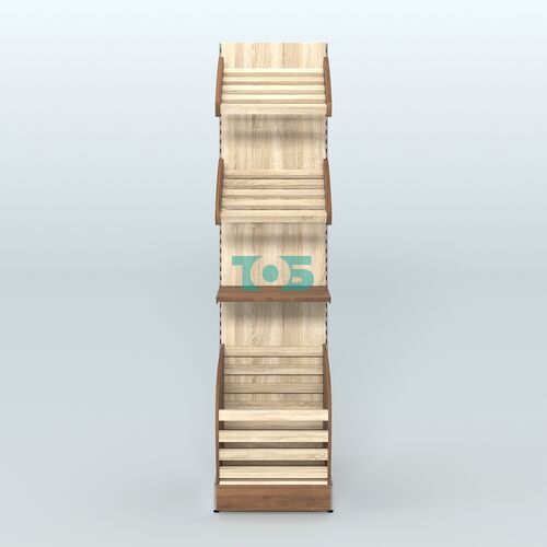 Стеллаж для хлеба и выпечки с нижней корзиной - накопителем Феникс №14К