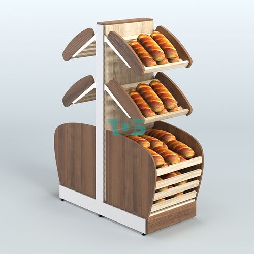 Низкий островной стеллаж малый для хлеба и выпечки СХОН-07