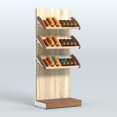 Стеллаж для хлеба и выпечки с тремя наклонными полками СХНП-01