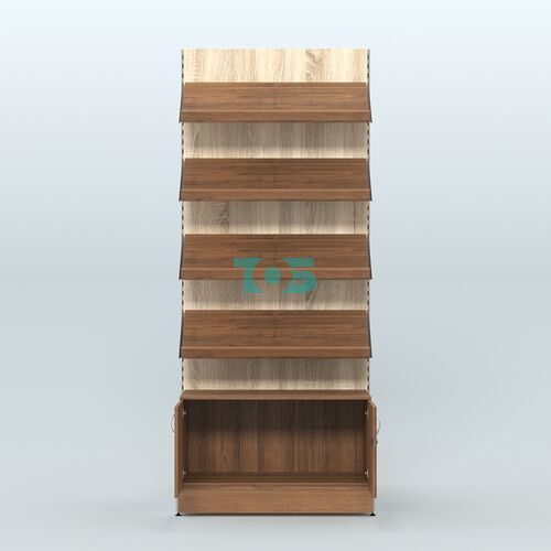 Стеллаж для хлеба и выпечки с четырьмя наклонными полками и накопителем Феникс №13Н