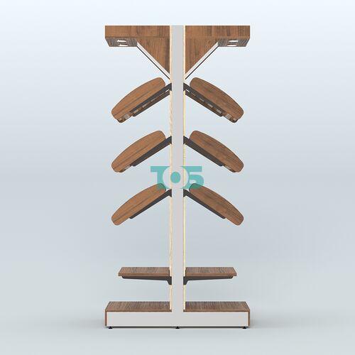 Стеллаж для хлеба островной узкий с зеркальным фризом СХОВФ-04