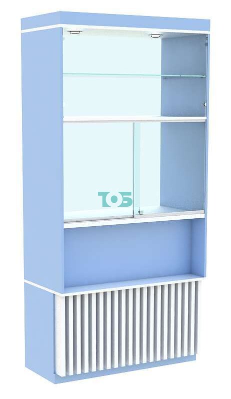 Аптечная витрина-прилавок первой линии серии ВЕРТИКАЛЬ - ГОЛУБОЙ ГОРИЗОНТ №1