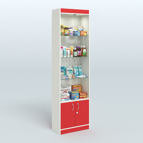 Витрина закрытая из ДСП с дверками для аптеки №2-300-1