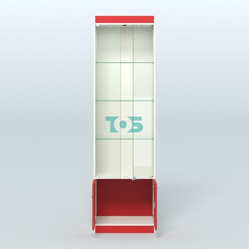 Витрина из ДСП с дверками для аптеки №2-400-1