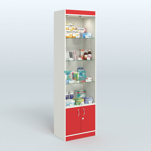 Витрина из ДСП с дверками для аптеки №2-400-1